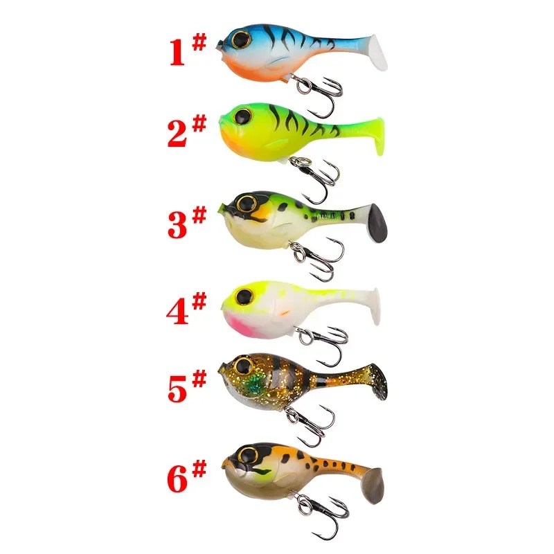 1Pc Soft Fishing Lure 62mm 9.5g Balloonfish High Quality Deraball Artificial Silicone Bait Worm Bait For all Fish