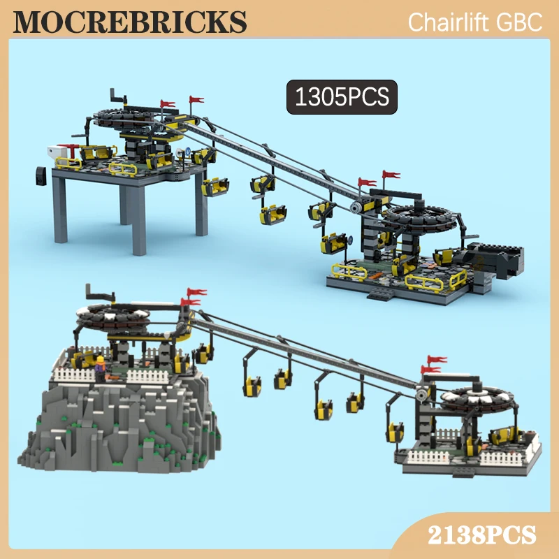 Creative MOC Technology Bricks Chairlift GBC Science Educational Building Block Puzzle Model Children's Toys Christmas Gifts