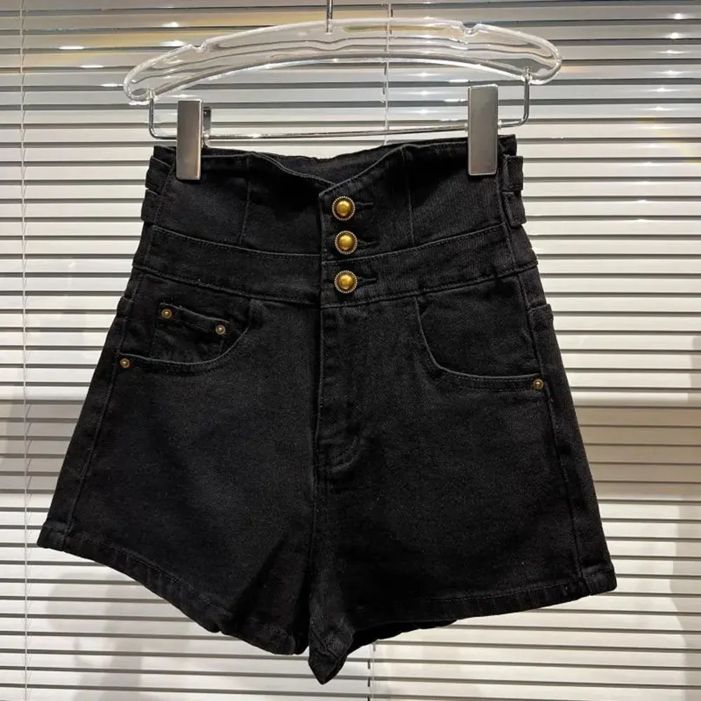 Trendy New Denim Shorts Women\'s Summer High Waist Design Sense Spicy Girl Short Pants Fashion Ultra Hig Waist A-line Short Jeans