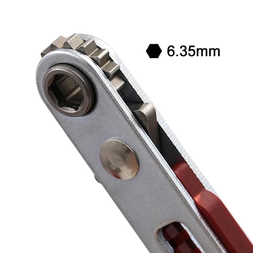 Hand Tools Ratchet Wrench Home 16 Teeth 90 Degree Chrome Vanadium Steel Flat Head Mini Offset Screwdriver Handle