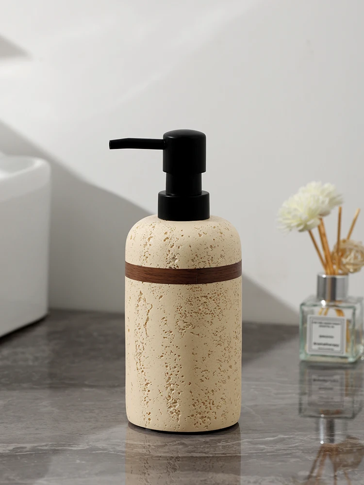 

Ветровой туннель, каменный зерновой песчаник, круглая бутылка для лосьона, пресс для ванной комнаты, шампунь, пустая бутылка, дозатор мыла, аксессуары для ванной комнаты