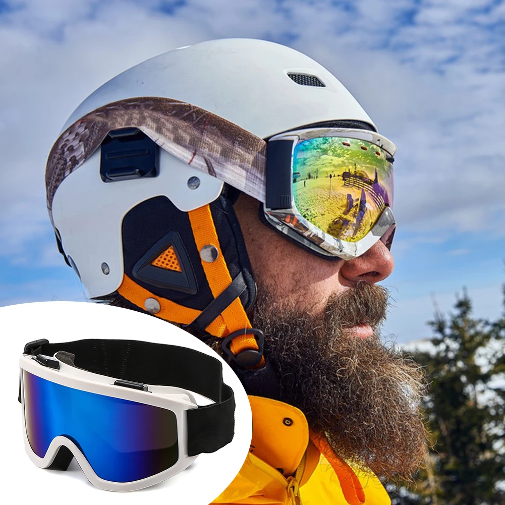 Lunettes de ski anti-buée à grand cadre avec lentille colorée, lunettes de ski de montagne, sports de plein air, neige, 506, lunettes interdites