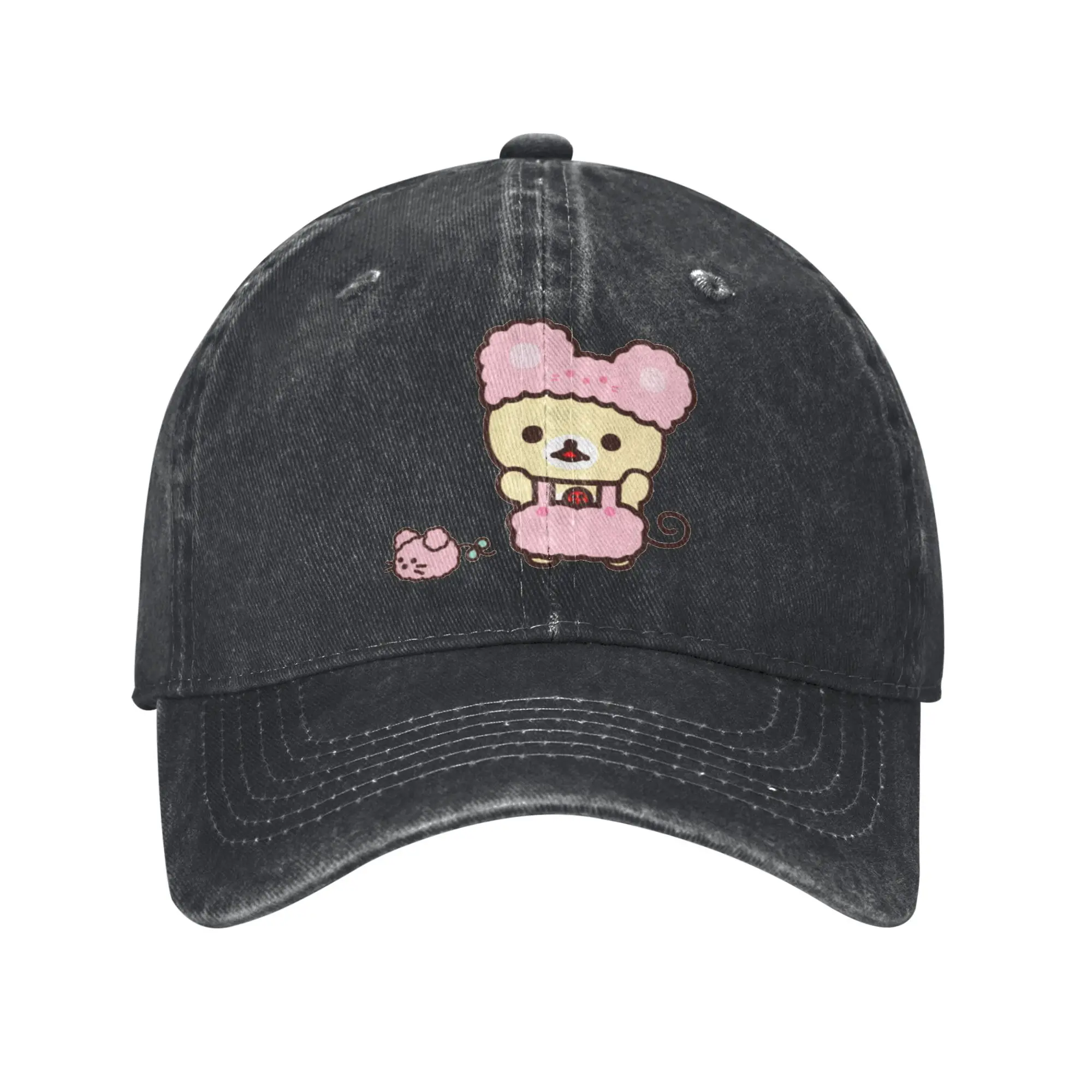 Pink Rilakkuma -mouse Casual Baseball Cap Spring  Trucker Hat Hiking Fishing Snapback Cap Unisex Men y2k Cool Baseball Caps
