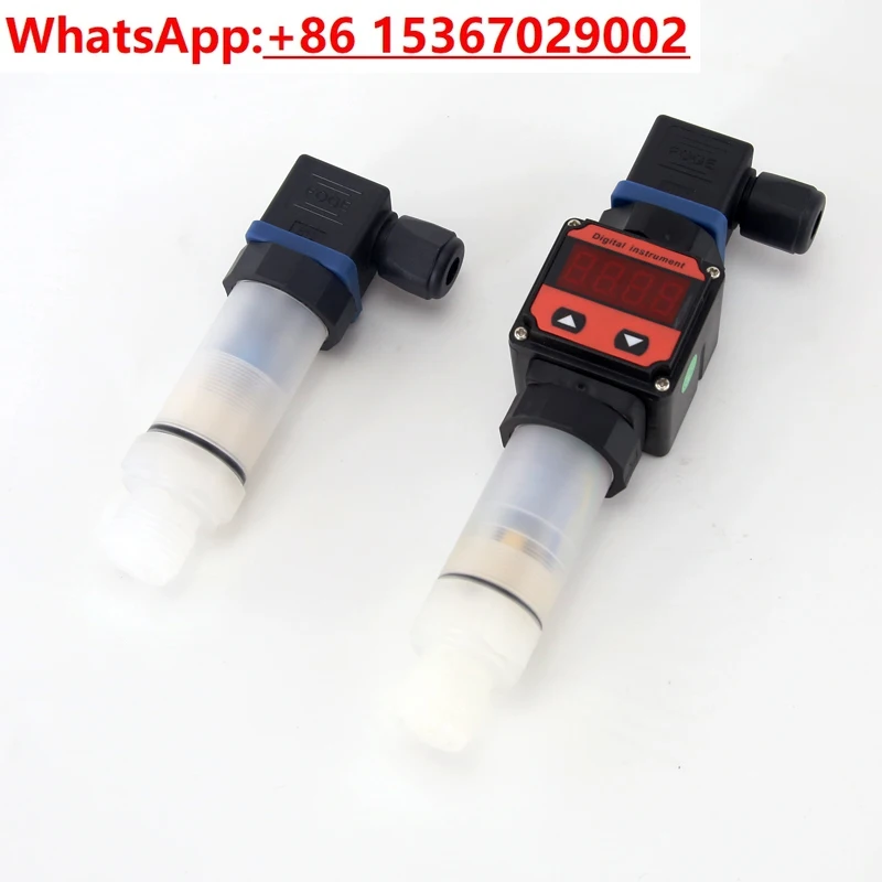 

Антикоррозийный датчик давления из ПТФЭ, устойчивый к концентрированному датчику давления кислоты и щелочи, цифровой дисплей 4–20 мА