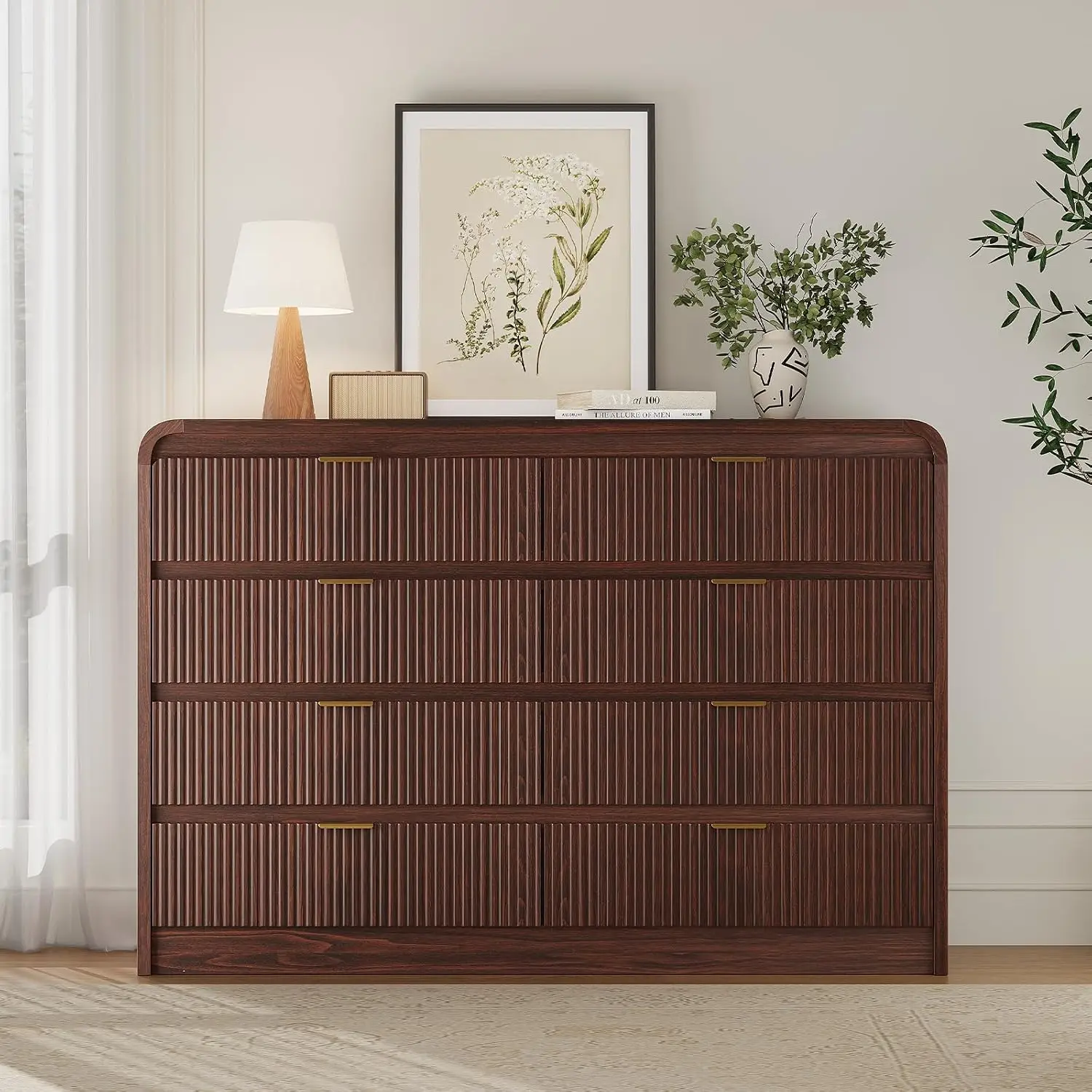 Fluted 8 Drawers Dresser, 55