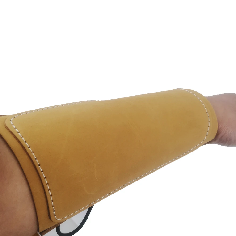 Archery Arm Protector Guard Cowhide Armguards Top Layer Frosted Cowhide Archery Arm Guard Protector Forearm Safe