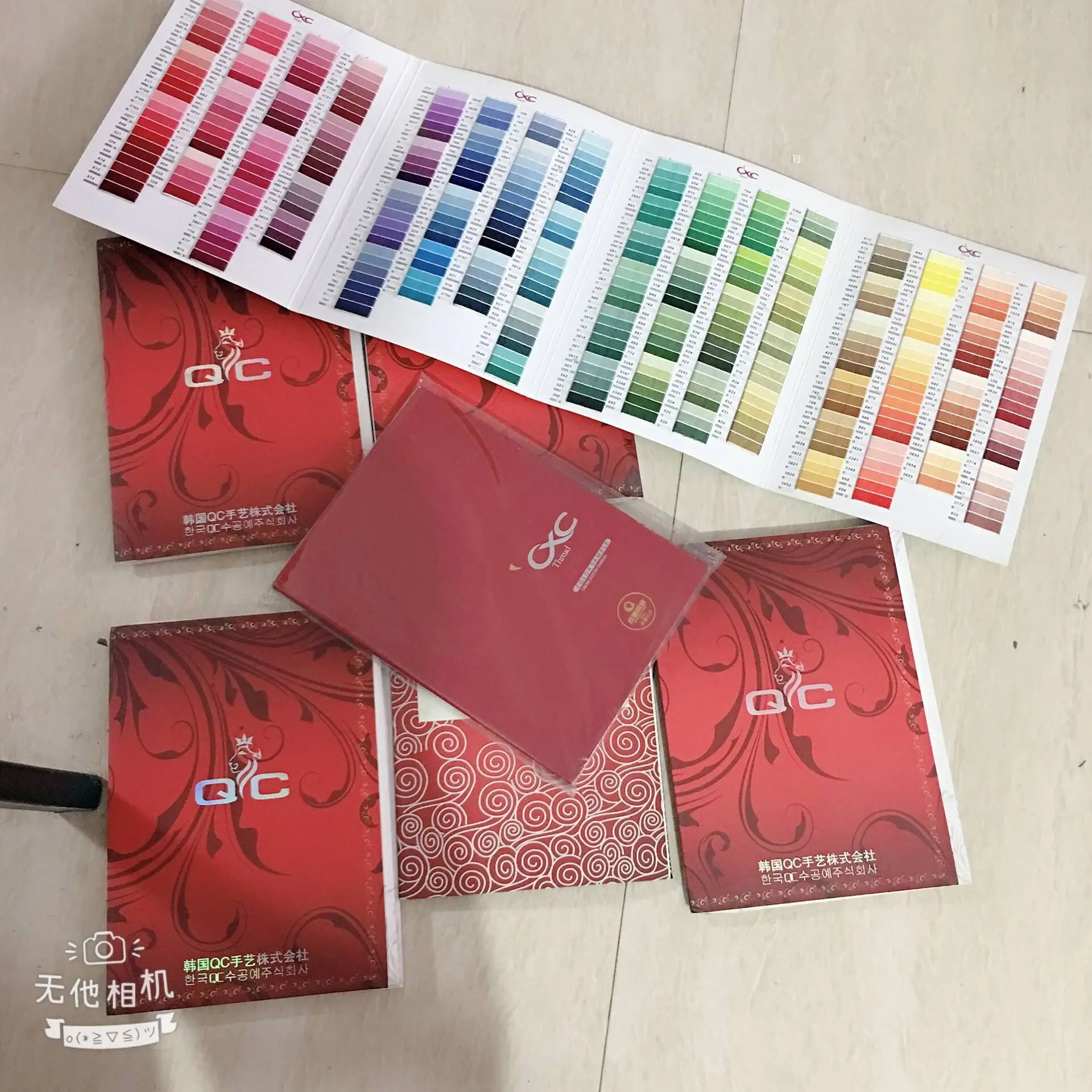 1set Embroidery Best Quality 447 Different Colors Thread Sample Made by Real Thread in Cross Stitch Real Thread Color Map Book