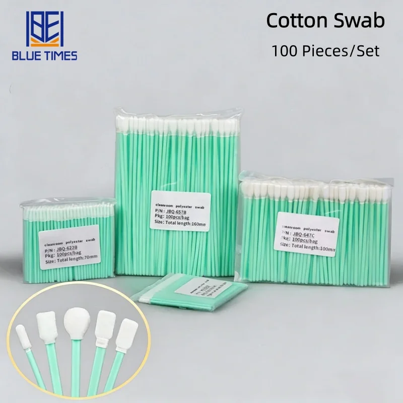 Bluetimes 100PCS/Lot Dust-free Industrial Cleaning Swabs For Optical Lens Inkjet Printers And Photo Printer Printhead Cleaning