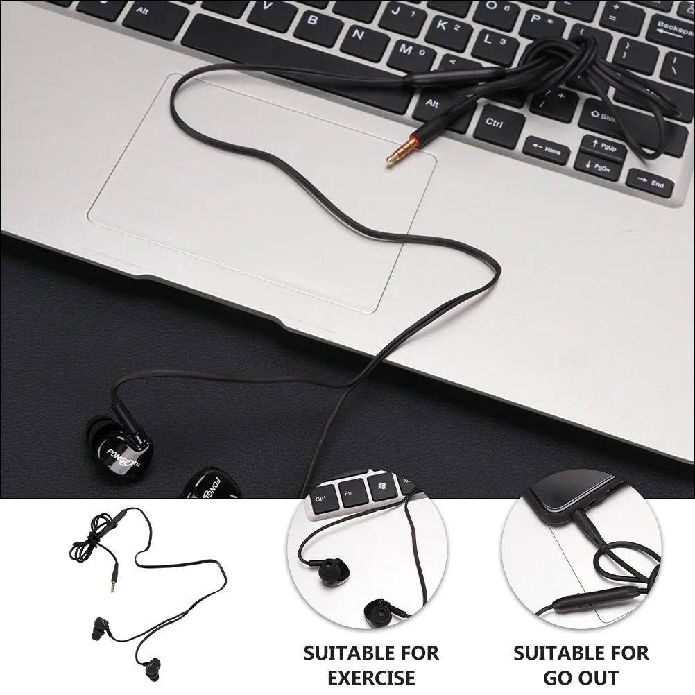 

2Pcs Ear Hanging Headphones Comfortable in-Ear Earbuds Sports Wired Stereo Headphone for Outdoor Running Workout