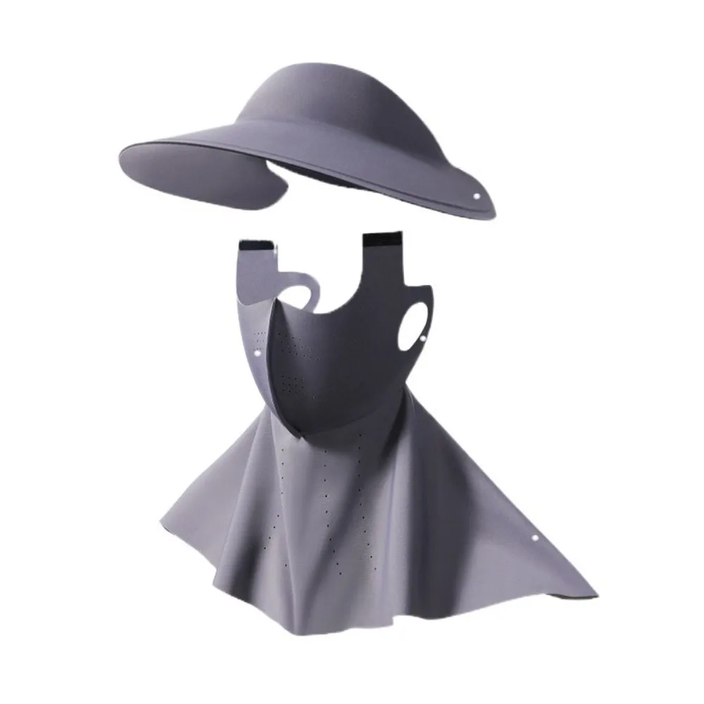 

UV Protection Sunscreen Face Cover Solid Color Dustproof Ice Silk Mask Neck Scarf Face Protection UV Protection Veil Women/Girls