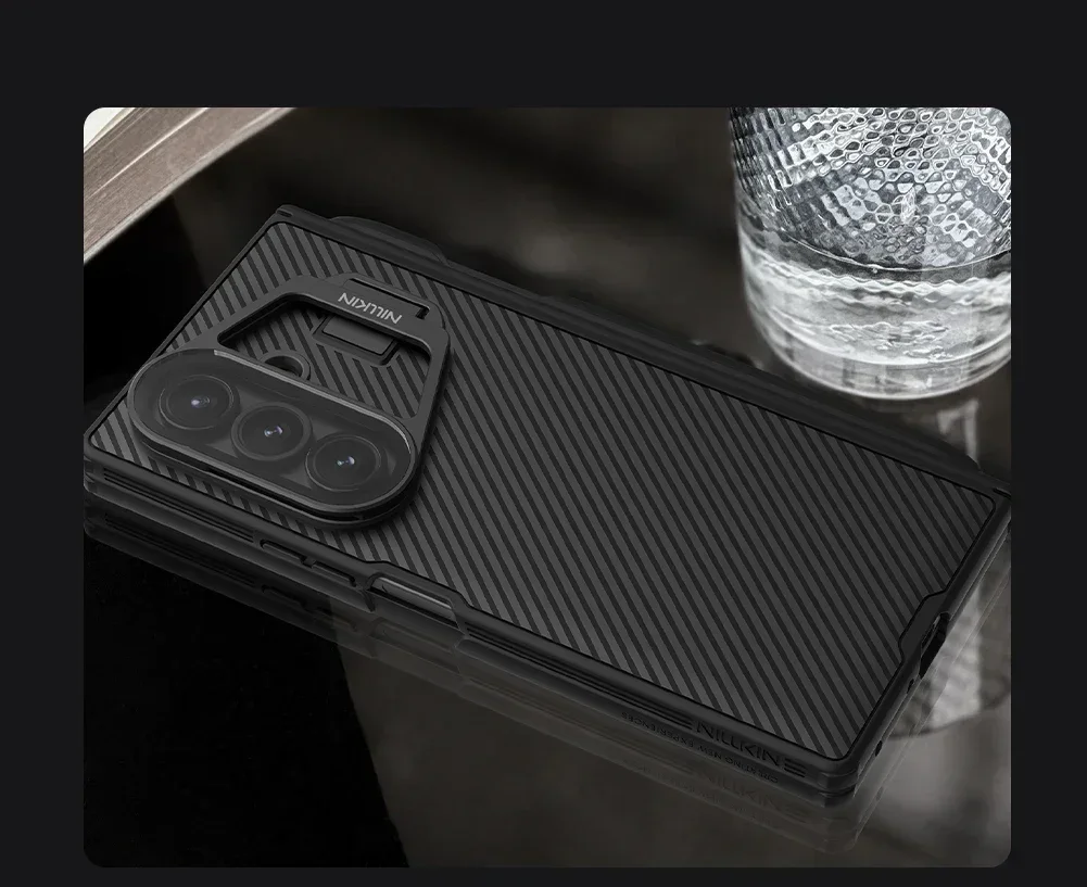 

Nillkin For Samsung Galaxy Z Fold 7 5G Case with Camshield Prop Transparent Camera Stand Custom S-Pen Holder Phone Cover