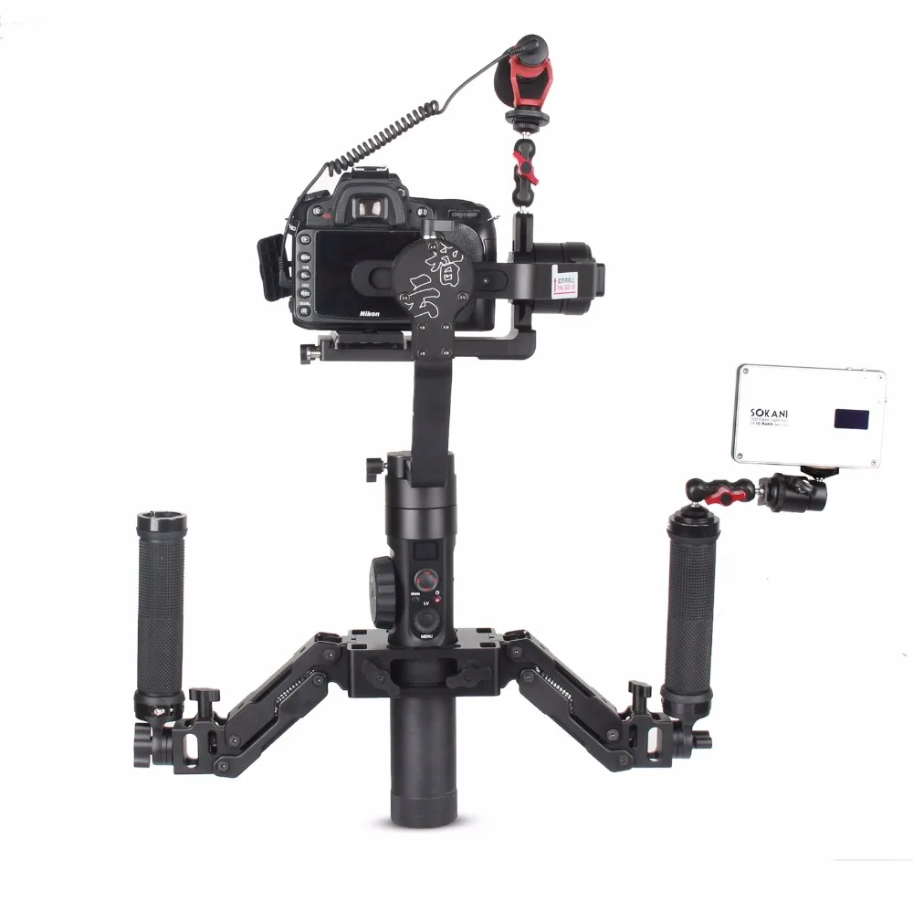 EACHSHOT Spring Dual Handle Grip Handheld Handlebar Kit for Gimbal Zhiyun Crane Plus/Crane 2/Crane V2/Feiyu a1000/a2000/Gusen