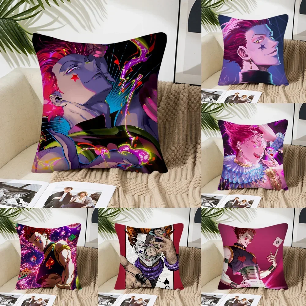 Hisoka Anime H-Hunter X Hunter Pillow Case Square Pillow Bedroom Sofa Leisure Comfort Cushion Living Room Home Decoration 40X40