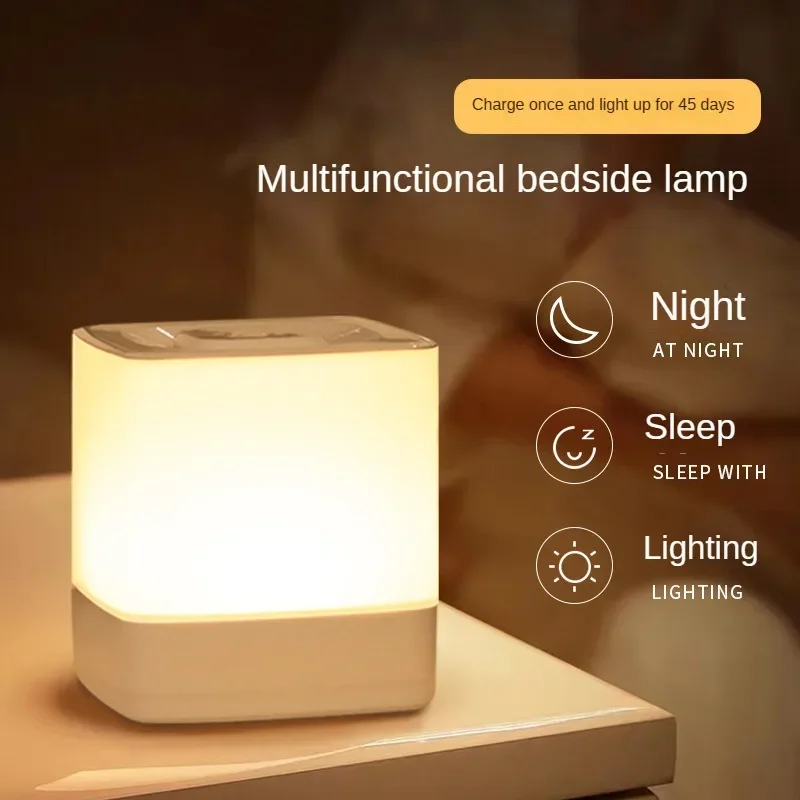 Rechargeable Touch Small Night Light Bedroom Warm Light Atmosphere Lamp Sleep Eye Protection Soft light LED Bedside USB Charging