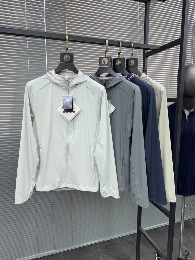 

Svip Linyang 2800, уличная дышащая дышащая дыровка, UPF50, крутая защита от солнца, повседневная легкая мужская летняя куртка с капюшоном