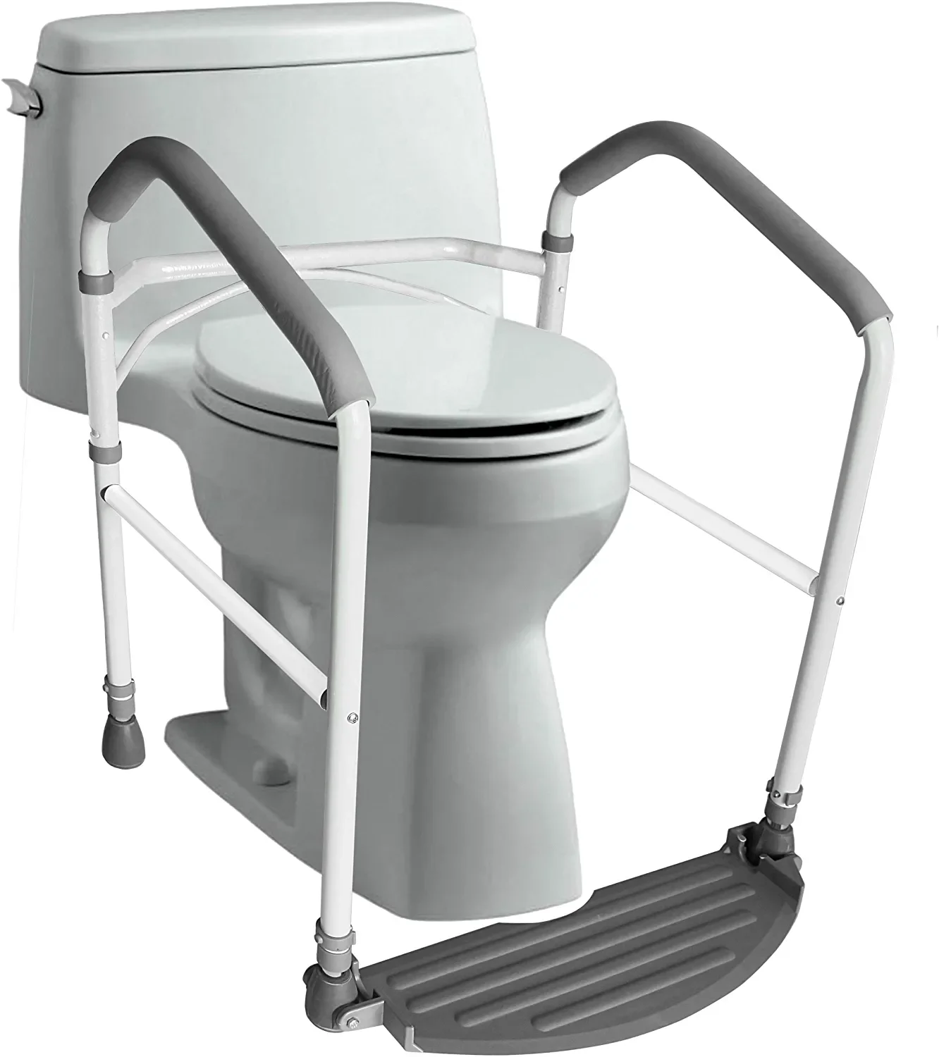 

Folding Commode Frame Toilet Seat Safety Rails Tool-Free Installation