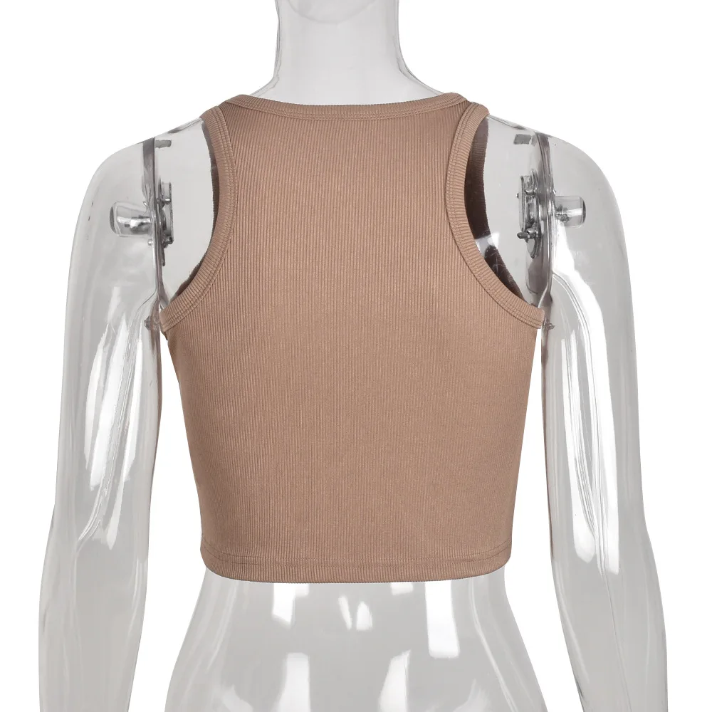 BoozRey Y2K Cross Print Crop Top Women Fashion Sleeveless O-Neck Basic Slim Vest Tee Cool Girls Streetwear Vintage Gothic Tanks