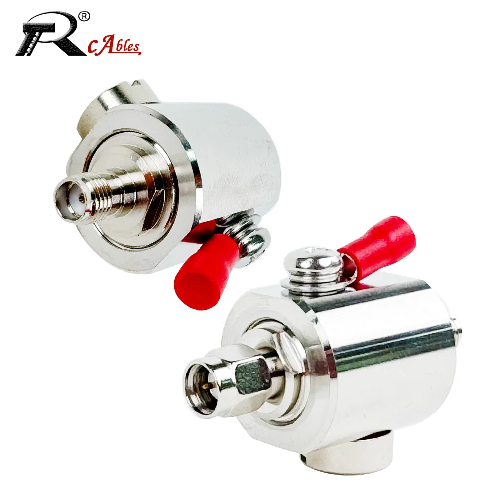 

SMA Male to SM Female RF Coax lightning Arrester Surge Protector for Signal Booster DC-6GHz LTE Wireless LAN WiFi Antenna 50 Ohm