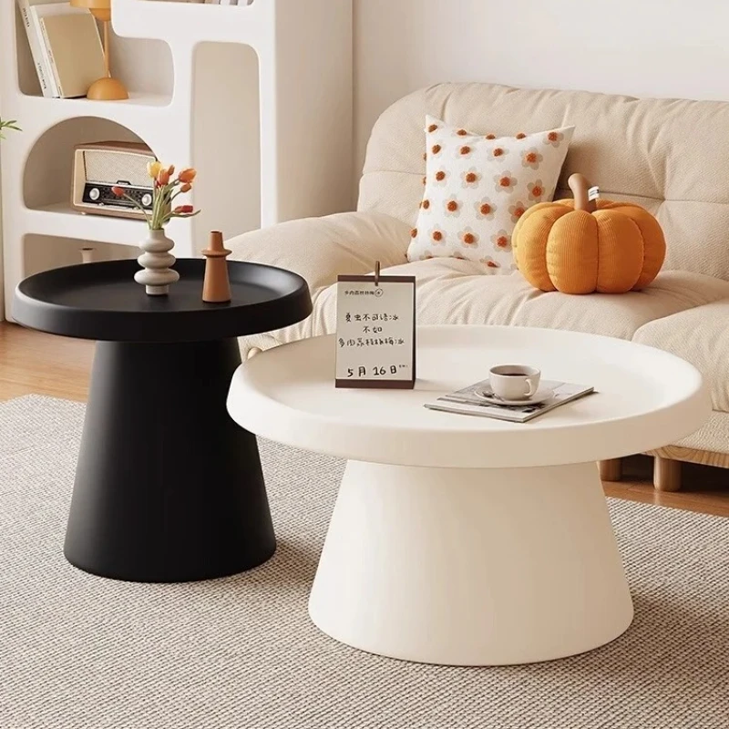 

‌Modern Nordic Round Coffee Table - Iron & Glass Side Table for Living Room Minimalist End Table with Storage, Trendy Home Decor