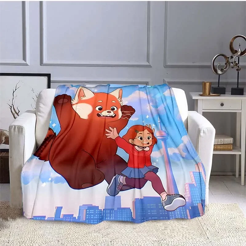 10 Sizes Disney Turning Red Pattern Blanket Warm Soft Fluffy Kids and Adult Sofa Bed Throw Blanket Outdoor Travel Camping Sheet