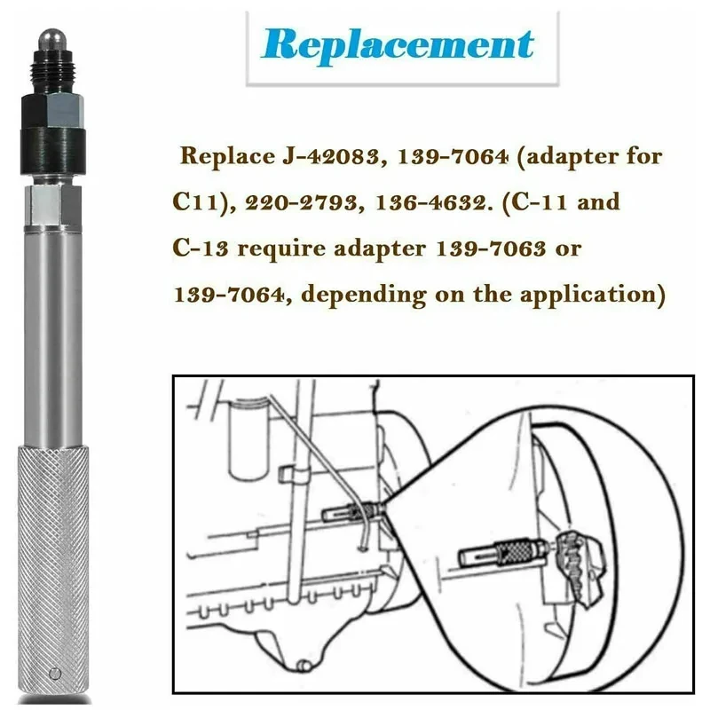 J-42083 Automatic Engine Clockwise and Adapter Pin with For Caterpillar CAT 3200 To 3408, C-7 To C-16 TDC Valve/Injection Timing