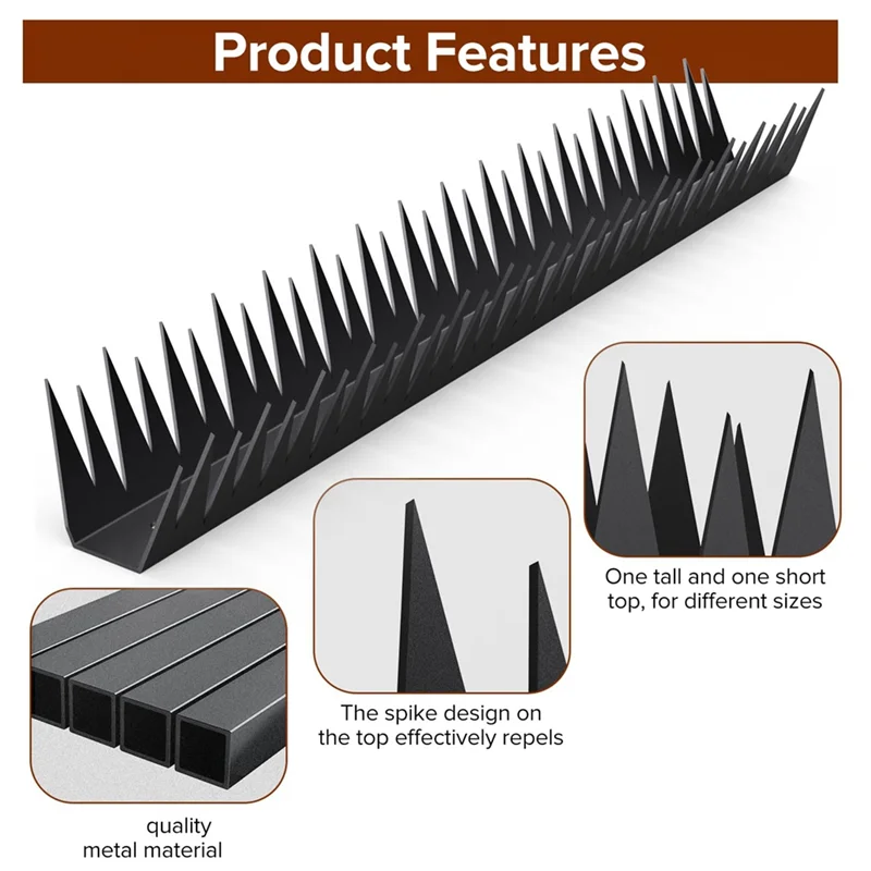 

ABRB-Anti Climb Fence Spikes Metal For Outdoor Walls Garden Fences, Intruder Deterrent Fence Wall Spikes For Thieves