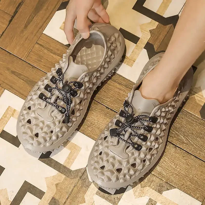 

With Lacing Spring Adult Slippers Men Running Shoes Man Running Men Shoes Sandal Sneakers Sport Unique Racing Lofers