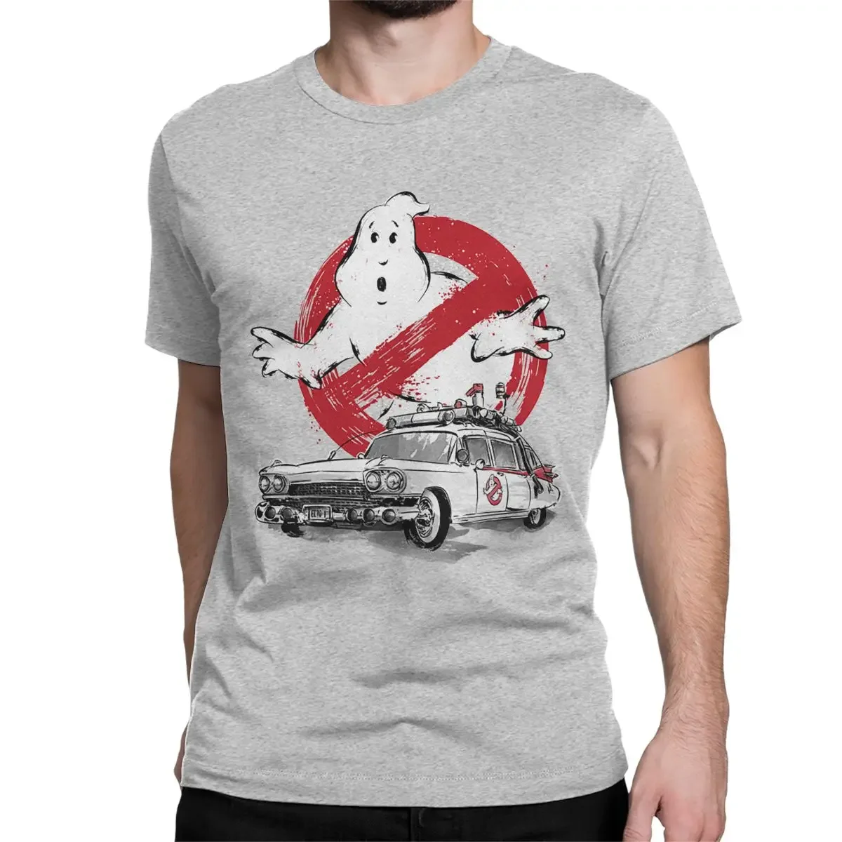 Crewneck Ghost Tees Busters Short Sleeve Clothing Adult Ghostbusters Monster Movie T Shirts for Men Cotton Vintage T-Shirt funny