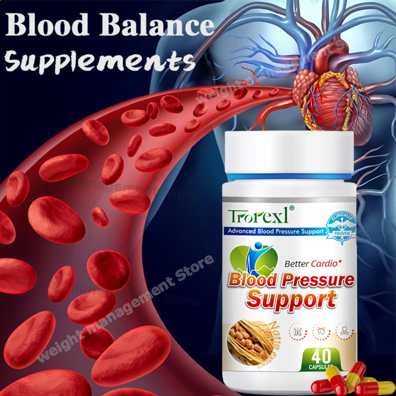 Blood Pressure Supplements - Promotes Blood Pressure Balance, Circulation Health Support - Improve Heart and Vascular Health