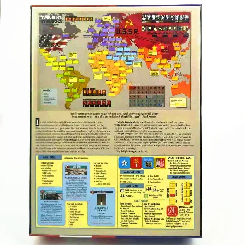 Hot Twilight Struggle The Cold War Board Games Puzzle Adult Board Game Multiplayer Leisure Strategy Family Gathering Board