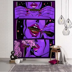 Ściana hipisowska duży gobelin ścienny wiszący psychodeliczny dym modne dziewczęce Art Mystic Kawaii Room Decor Mandala joga mata piknikowa