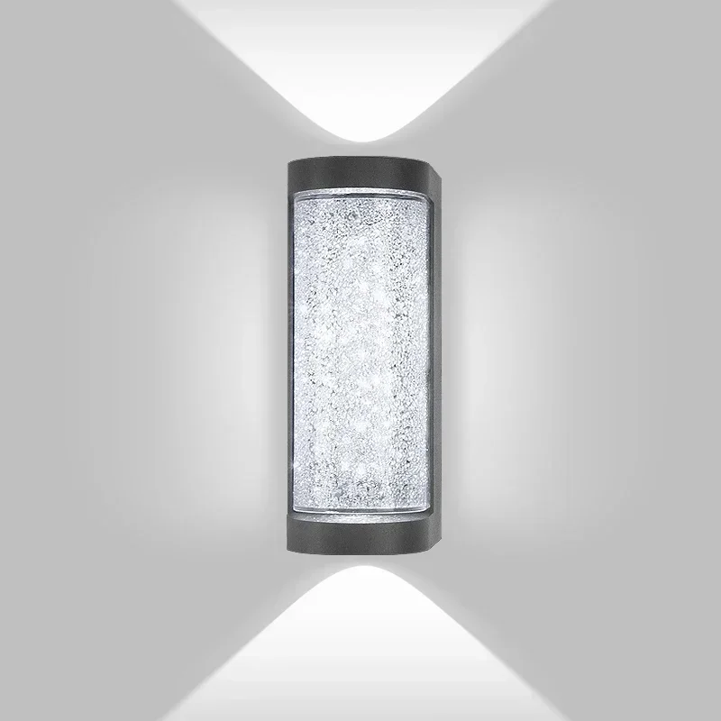 Modern Outdoor Crystal LED Wall Lamp Crystal Bedside Lighting Porch Light Waterproof Wall Sconce Doorway Garden Home Decor