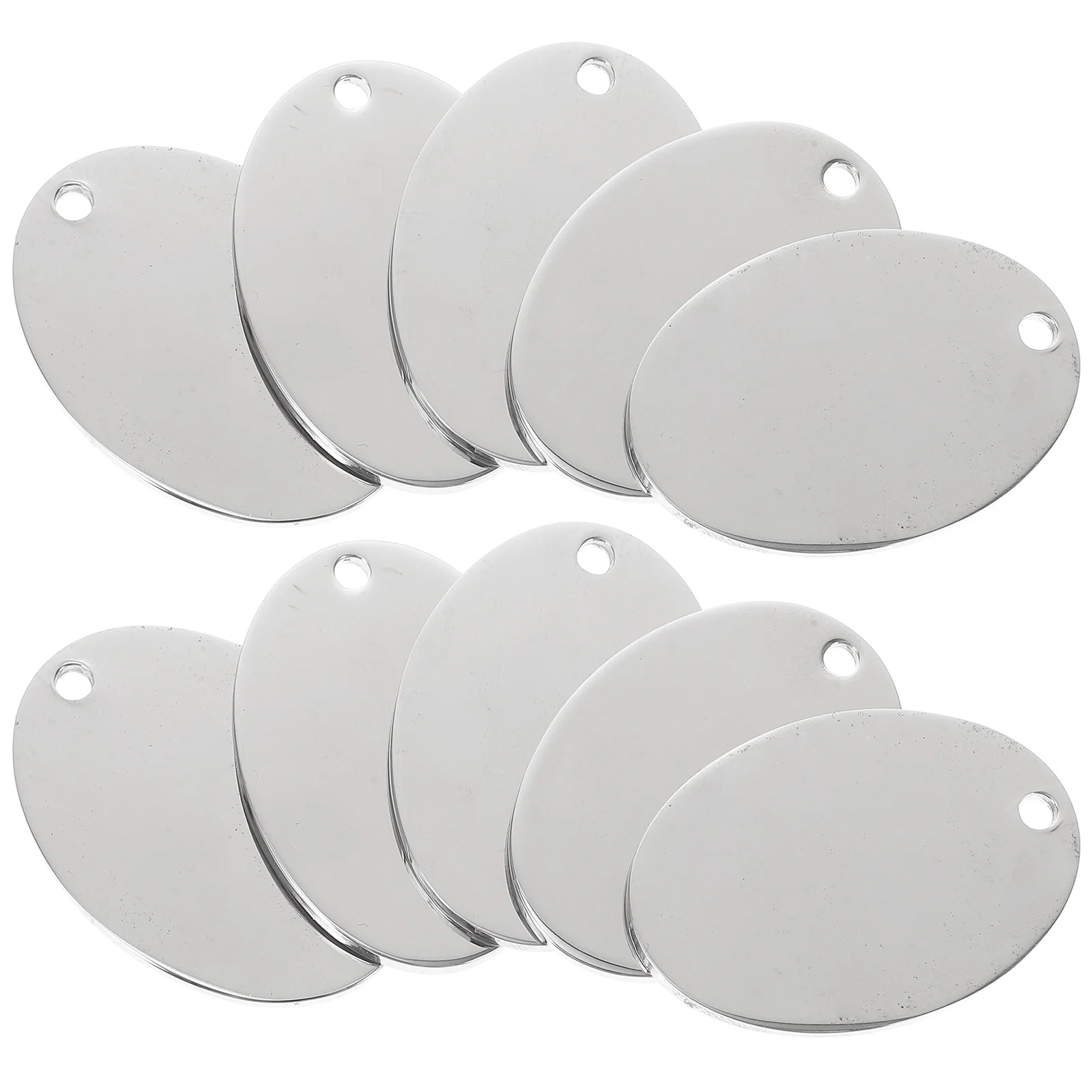 

10pcs Stainless Steel Dog Tags Personalized Blank Pet Identification for Collar Dogs Cats Small Name Tag Home Decor