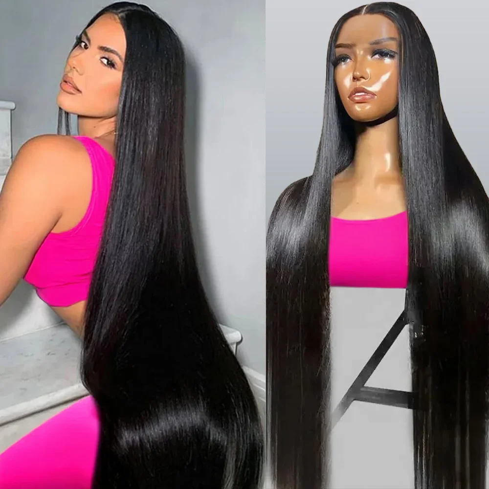 13x6 Lace Front Wig Straight 100% Human Hair Wigs Ready Wear and Go Remy Pre Plucked 6x4 5x5 Lace Closure Wig Brazilian Pre Cut