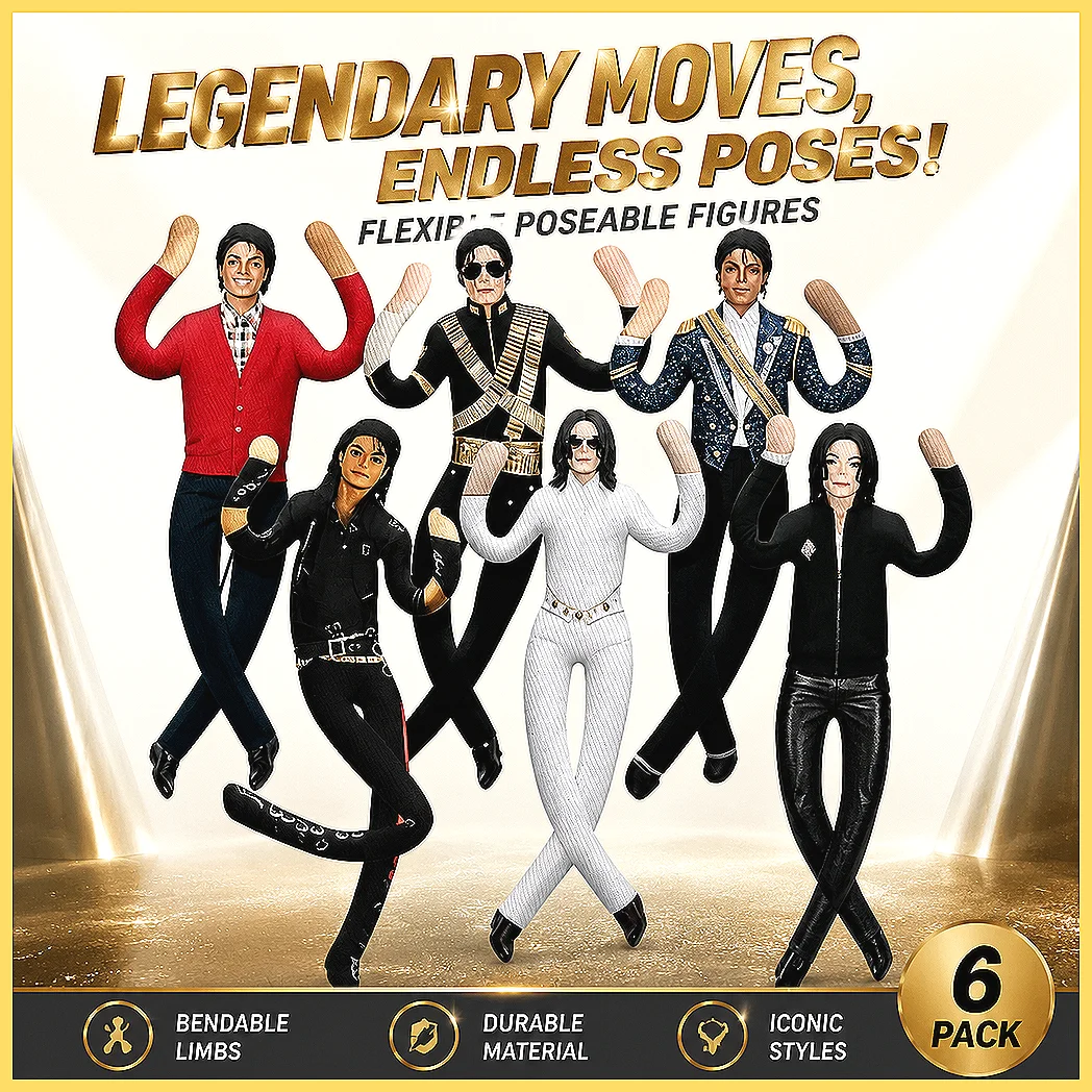 Anime Merchandise Plush Toys - Boneco de Pelúcia Michael Jackson para