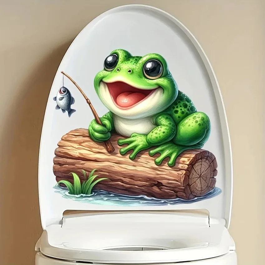 MT1390# Cute Cartoon Frog Stickers Decoration for Car, Living Room, Wall, Bedroom, Toilet and Home Decor Car Decals