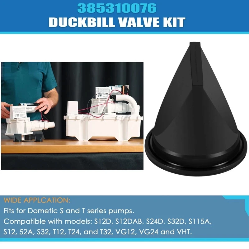 MX Duckbill Valve Kit Replace for Dometic 385310076 Compatible for Sealand Vacuum Generators S and T Series Pumps