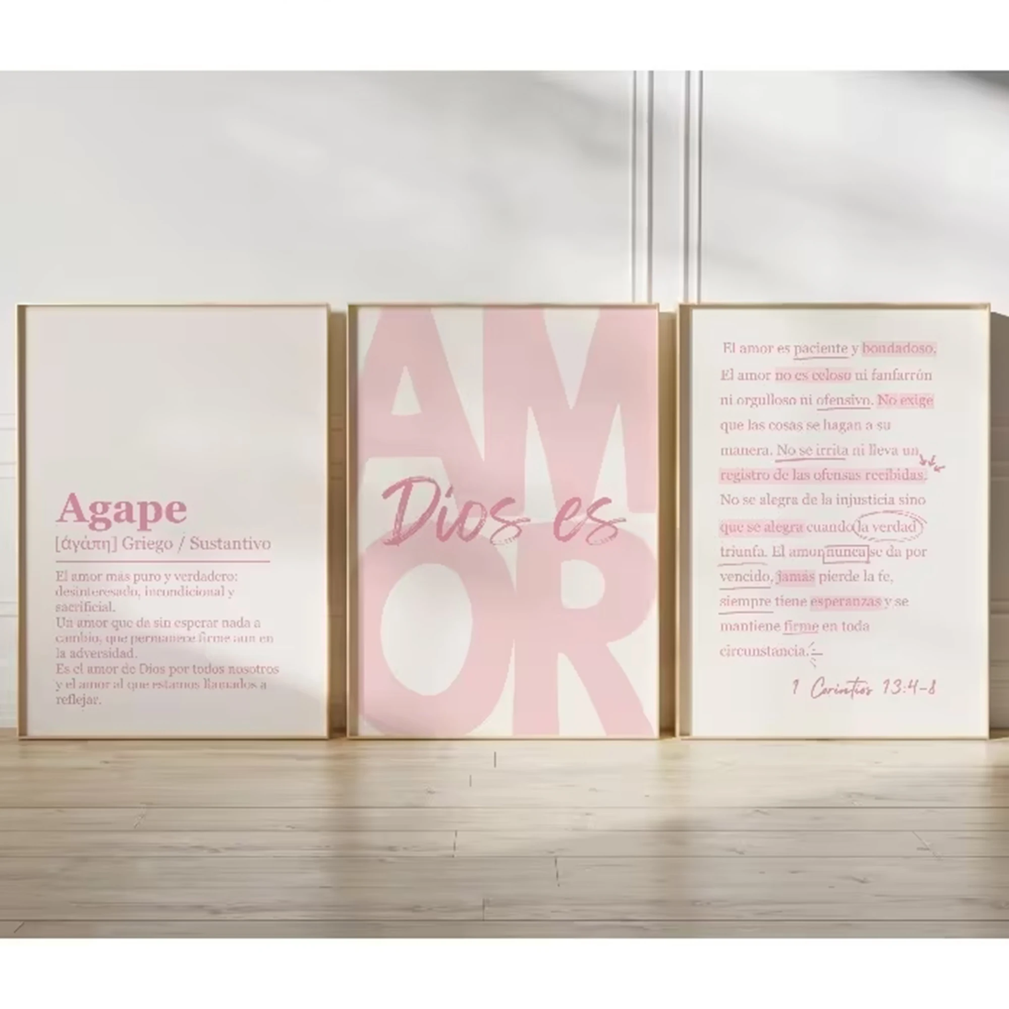 3pcs Modern Pink Christian Quo - огляд і ціна Home Decor Quotes