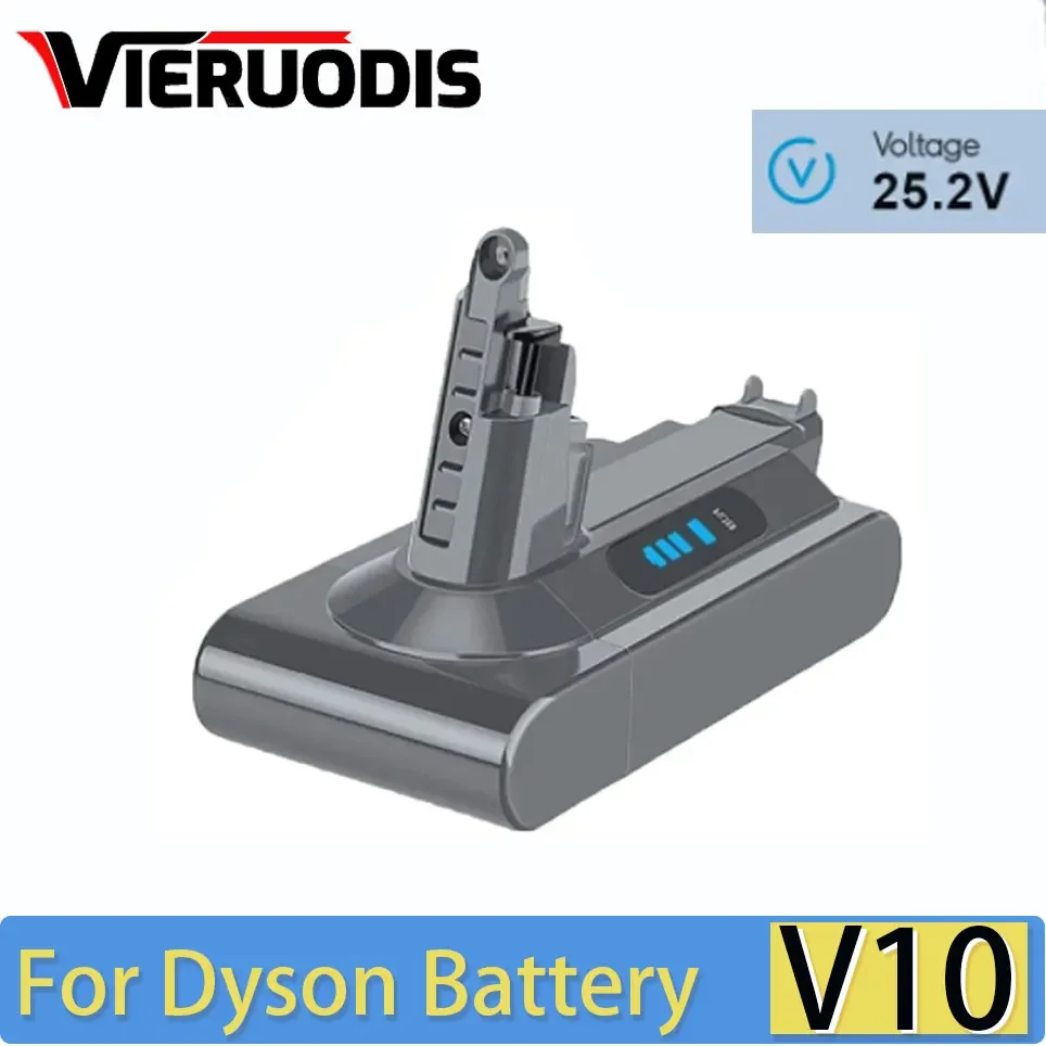 

V10 Replacement Battery Lithium-ion 25.2V 6800mAh For Dyson V10 Cleaner RH-10 SV12 Battery Pack 7-CELL(206340) SV14 7INR21/70