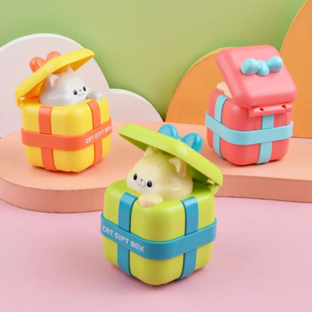 

Cartoon Cat Pull Back Vehicle Press Toy Inertia Feedback Mini Inertial Engineering Car Toy Montessori Gift Box