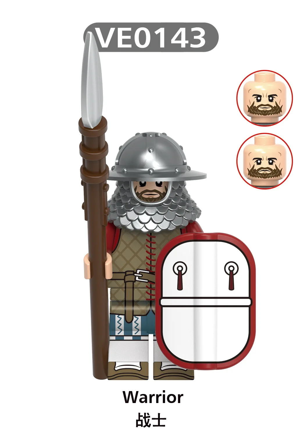 V1006 Mittelalterliche Serie Soldat, Miliz, Krieger, Armbrustschütze Baustein-Spielzeugfigur – Detail 7
