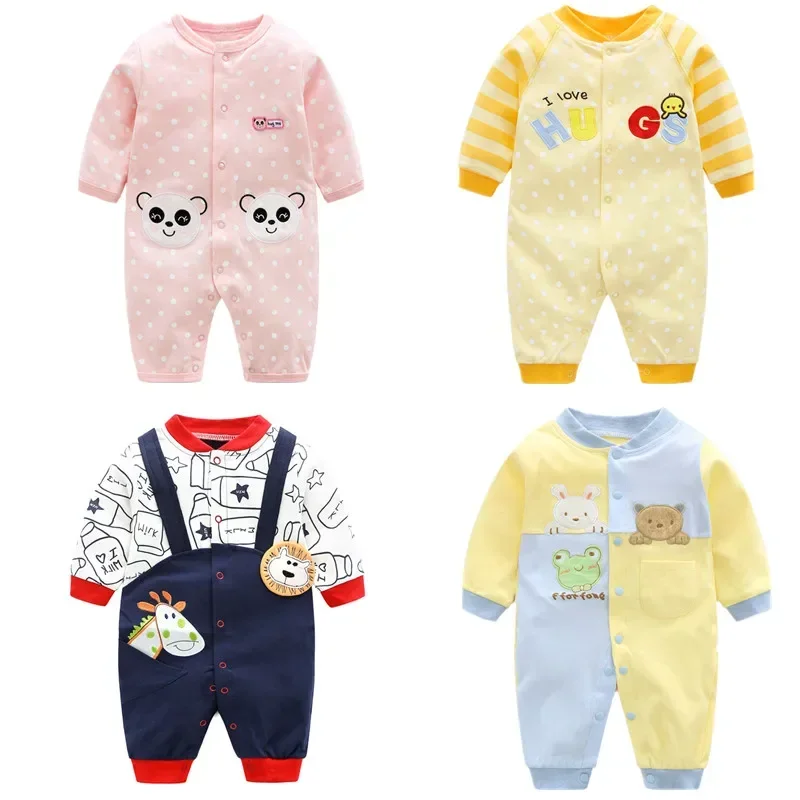 2024 baby spring clothes 0 to 12 months cotton girls clothing Onesies Autumn newborn Comfortable baby jumpsuits baby boy rompers