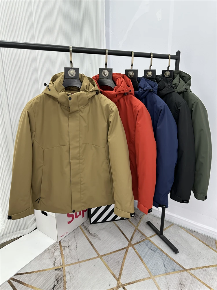 

Куртка для активного отдыха, ветрозащитная, водоотталкивающая, с капюшоном, хлопковая, модная, осенне-зимняя, утепленная, приталенная, на молнии