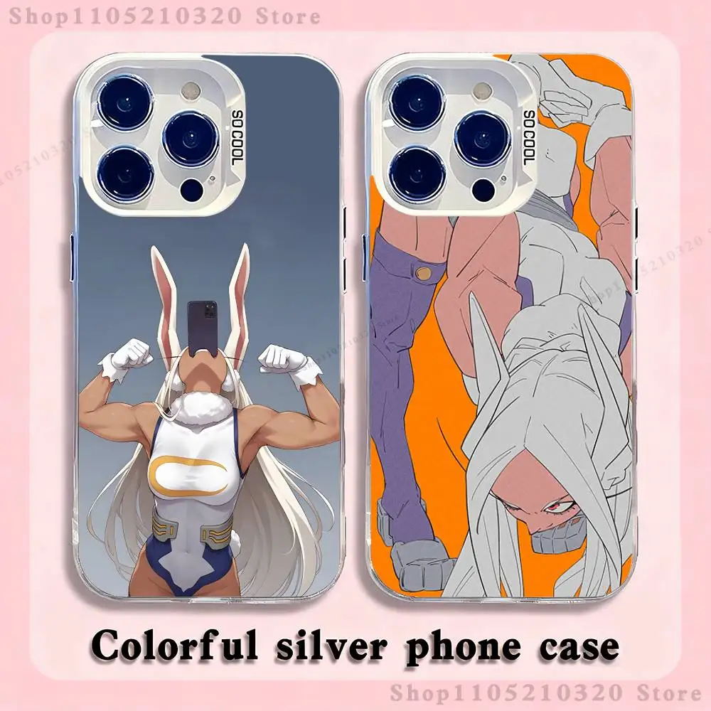 

R-Rumi Usagiyama M-Mirko Phone Case For iPhone 17,16,15,14,13,12,X,8,Pro,Max,Plus,E,SE4,Air,Mini White IMD Matte