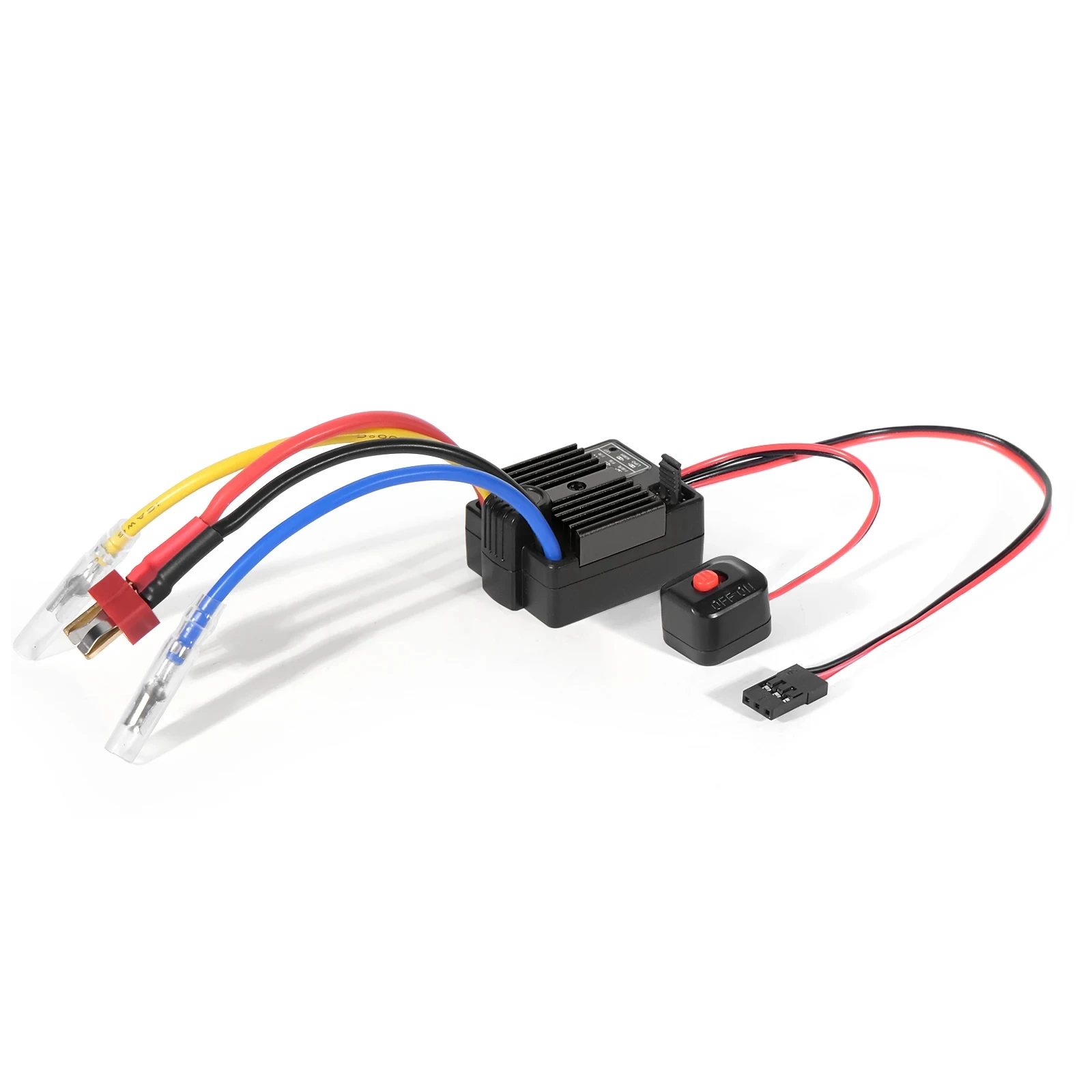 HG1060 60A Brushed ESC Speed Controller 2-3S LiPo 6V/3A BEC Waterproof for 1/10 RC Car Truck Crawler T Plug / XT60