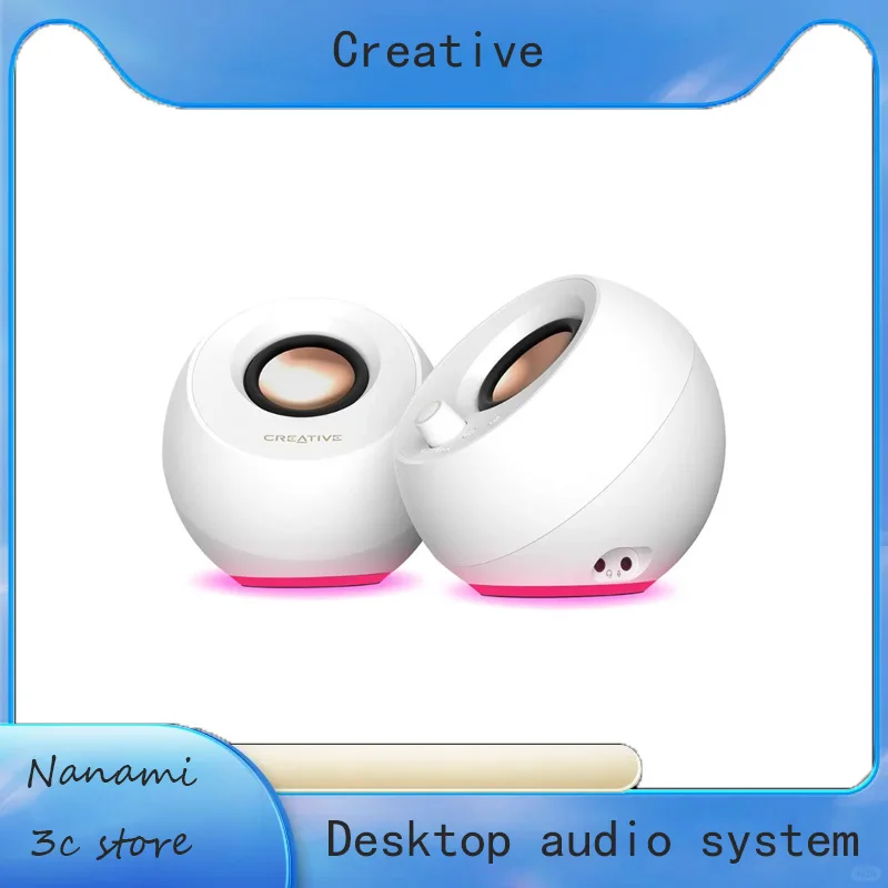 Haut-parleur blanc Creative Pebble Pro {Livraison internationale, pays authentiques, garantie 1 an} Haut-parleur blanc Creative Pebble Pro {Livraison internationale, pays authentiques, garantie 1 an}