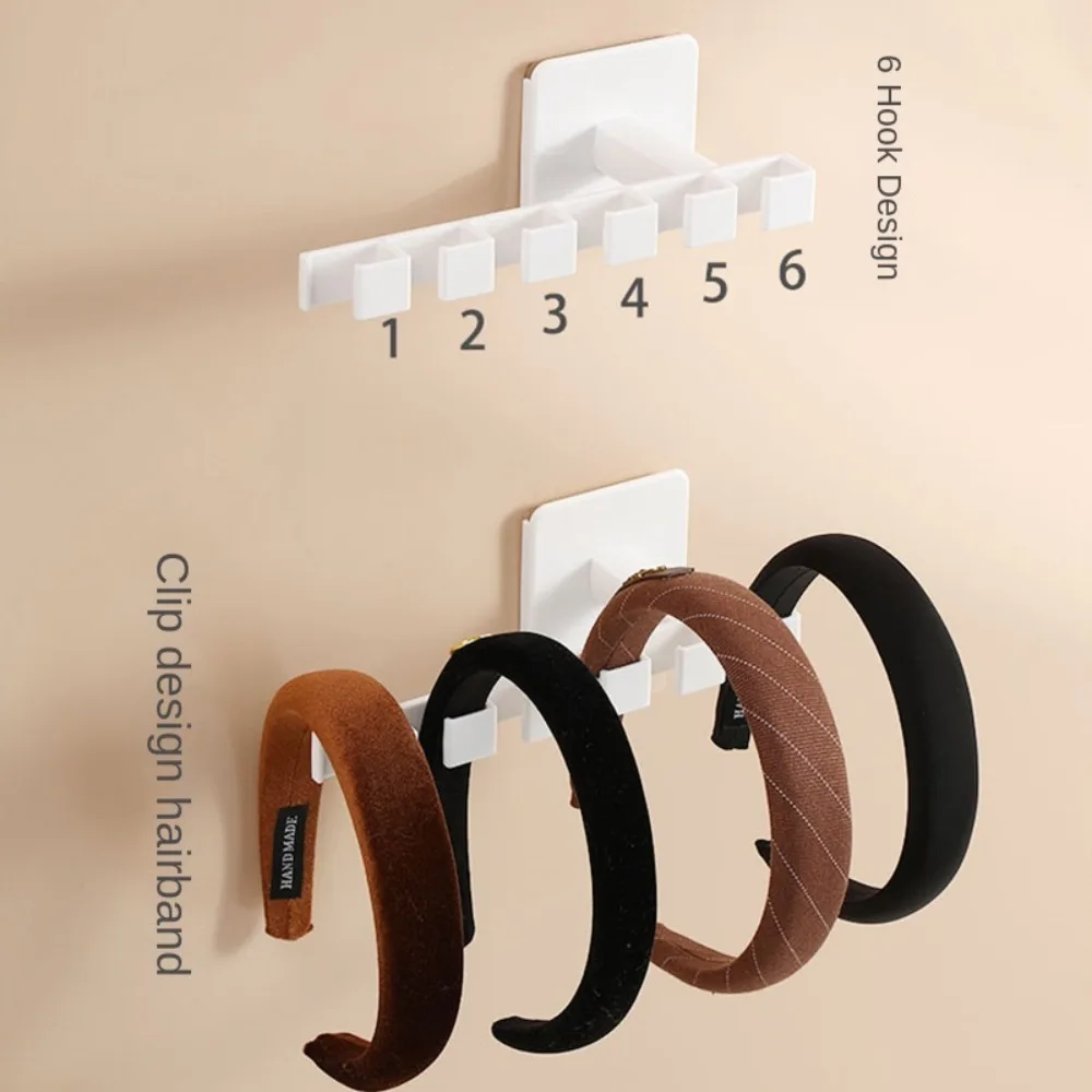 Punch-free Hat Hanger L-shaped Multi-function Coat Clip Wall-mounted Clothes and Hairband Storage Tools Hair Ring Storage Rack