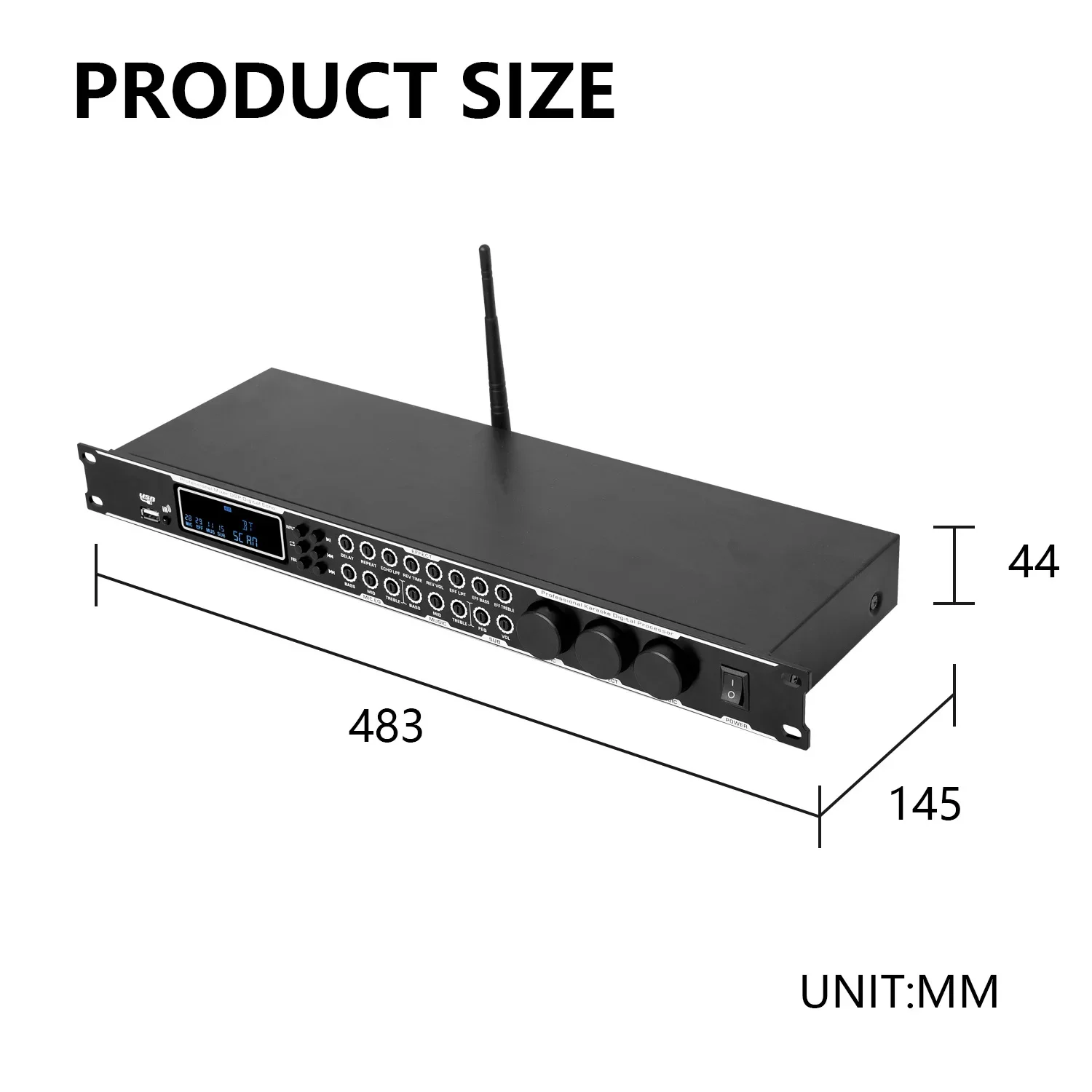 Hot Sale GAX-KT900A Professional Anti-howling and Noise-free Audio Processor for Home Conference Stage Equipment