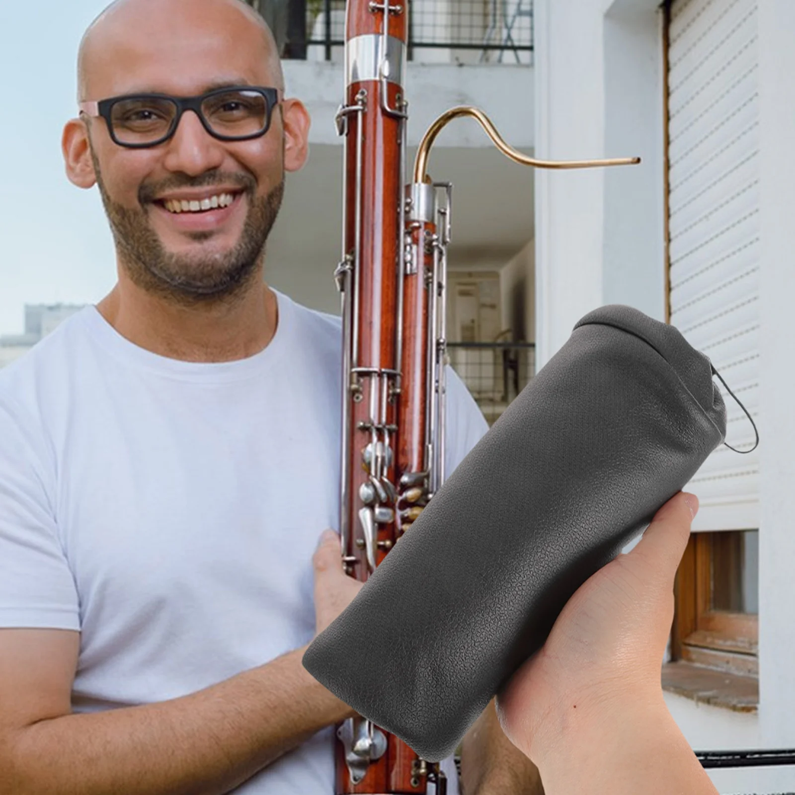 

Alto Tenor Saxophone Neck and Mouthpiece Storage Case Precise Size Matching Durable Protection Multifunctional Space