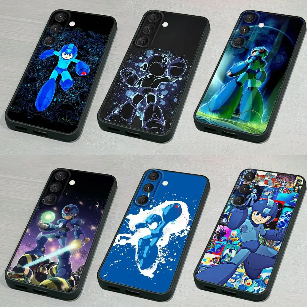 

Rockmans Game Megamans Phone Case For Samsung S 25,24,23,22,30,21,10,9,Ultra,Plus,Lite,FE,4,5G Black Soft Case